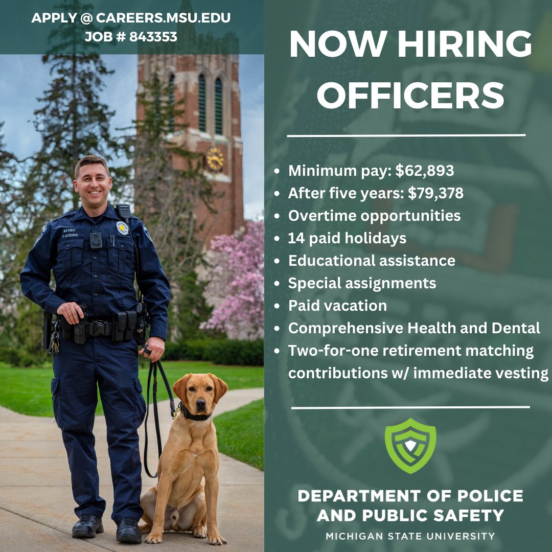 MSU Police Now Hiring Officers